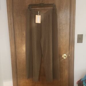 Brown Wide-Leg Pants